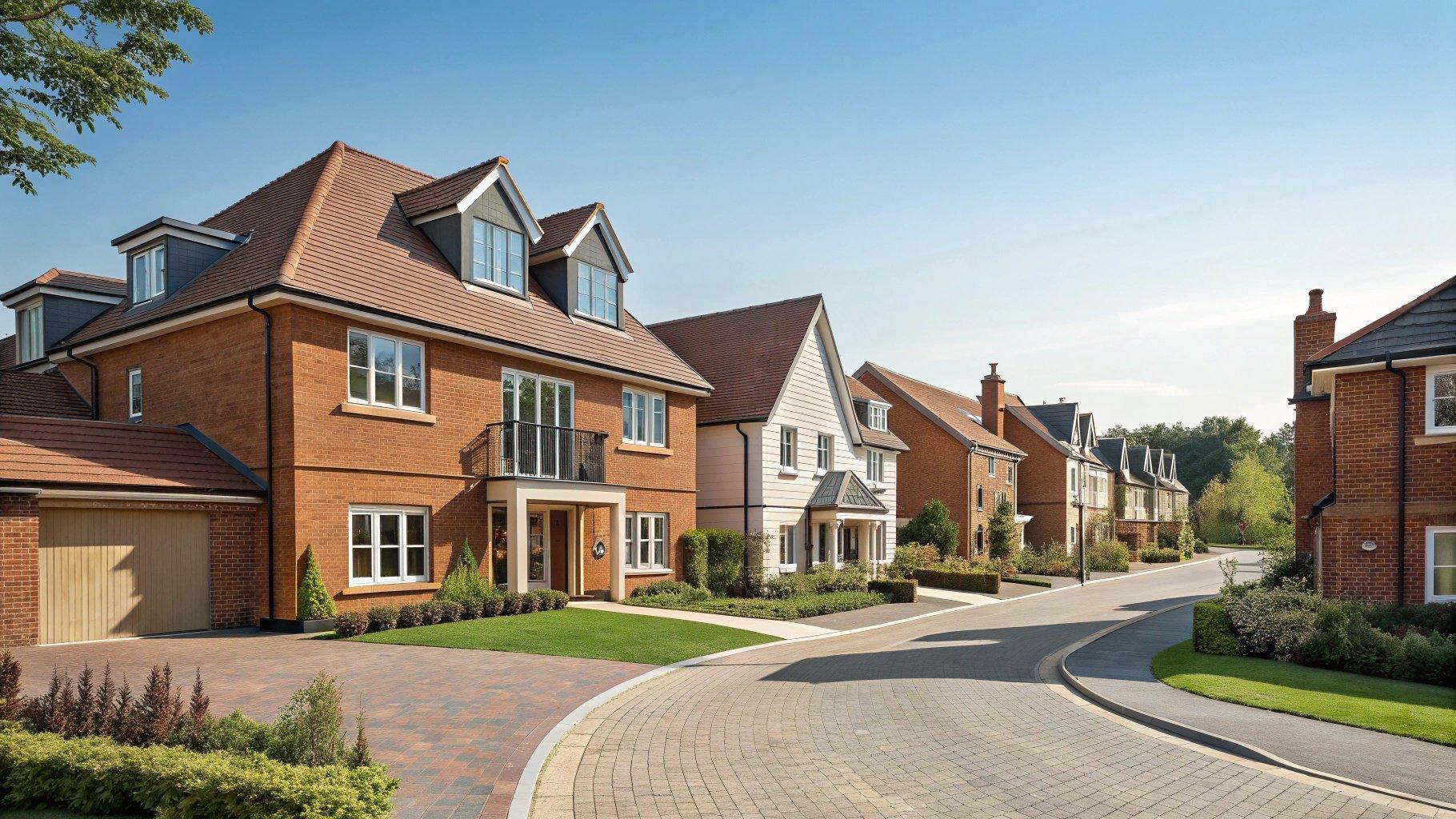 Modern new build homes in West Sussex development